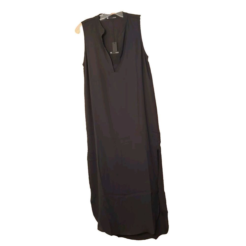 COPY - New! Krisa Revolve Flowy Chiffon Sheath Slip Dress Black Midi Size XS $2…
